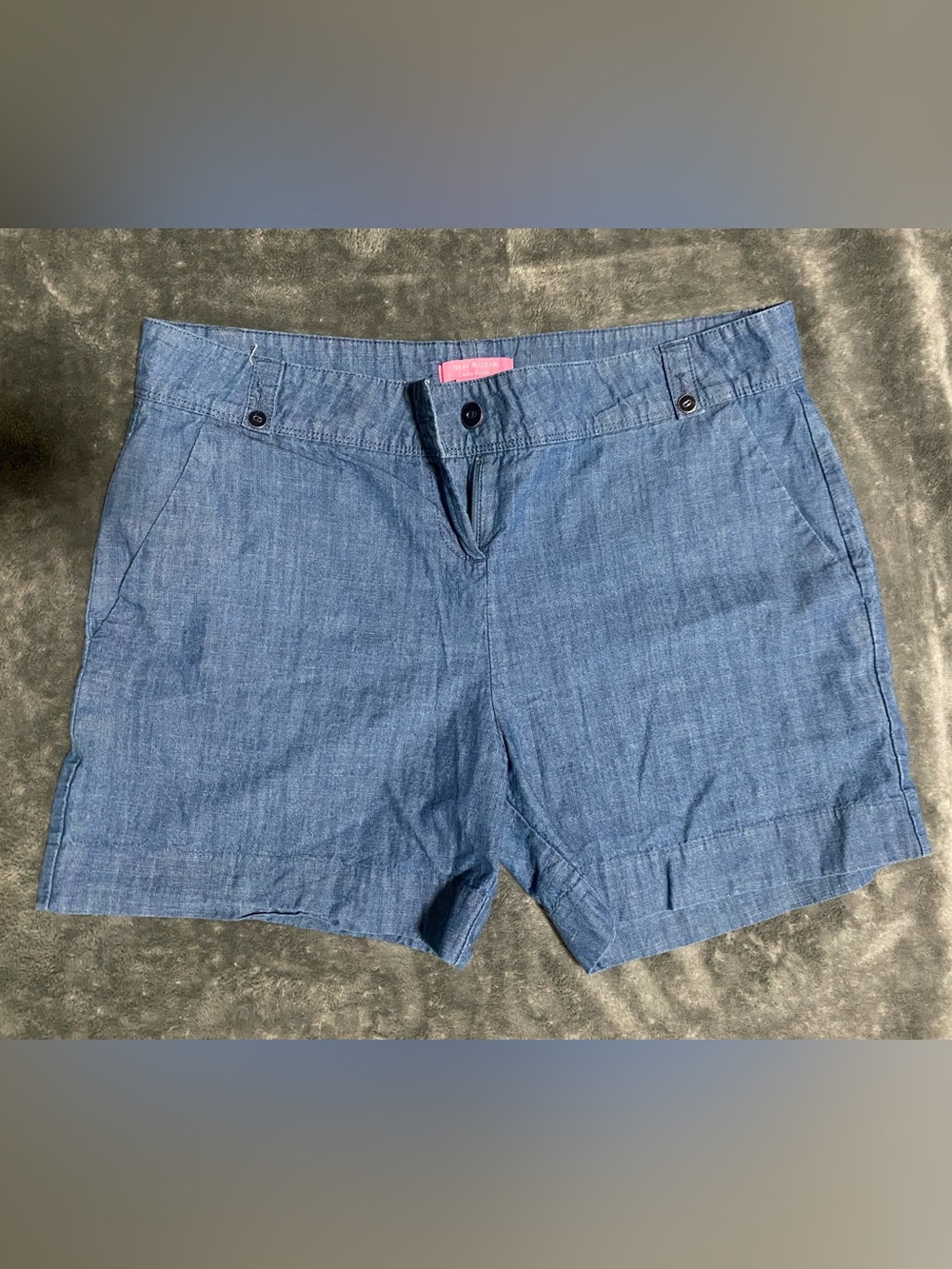 Isaac Mizrahi Blue Chambray Jean Shorts